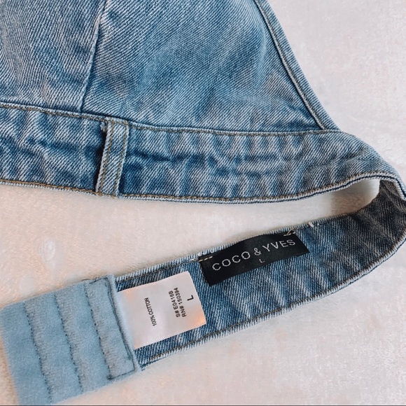 Coco & Yves denim bralette Size L - Picture 2 of 2